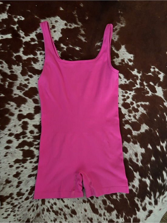 OQQ Pants - OQQ Women’s Sleeveless Pink Ribbed Romper Jumpsuit, snatching